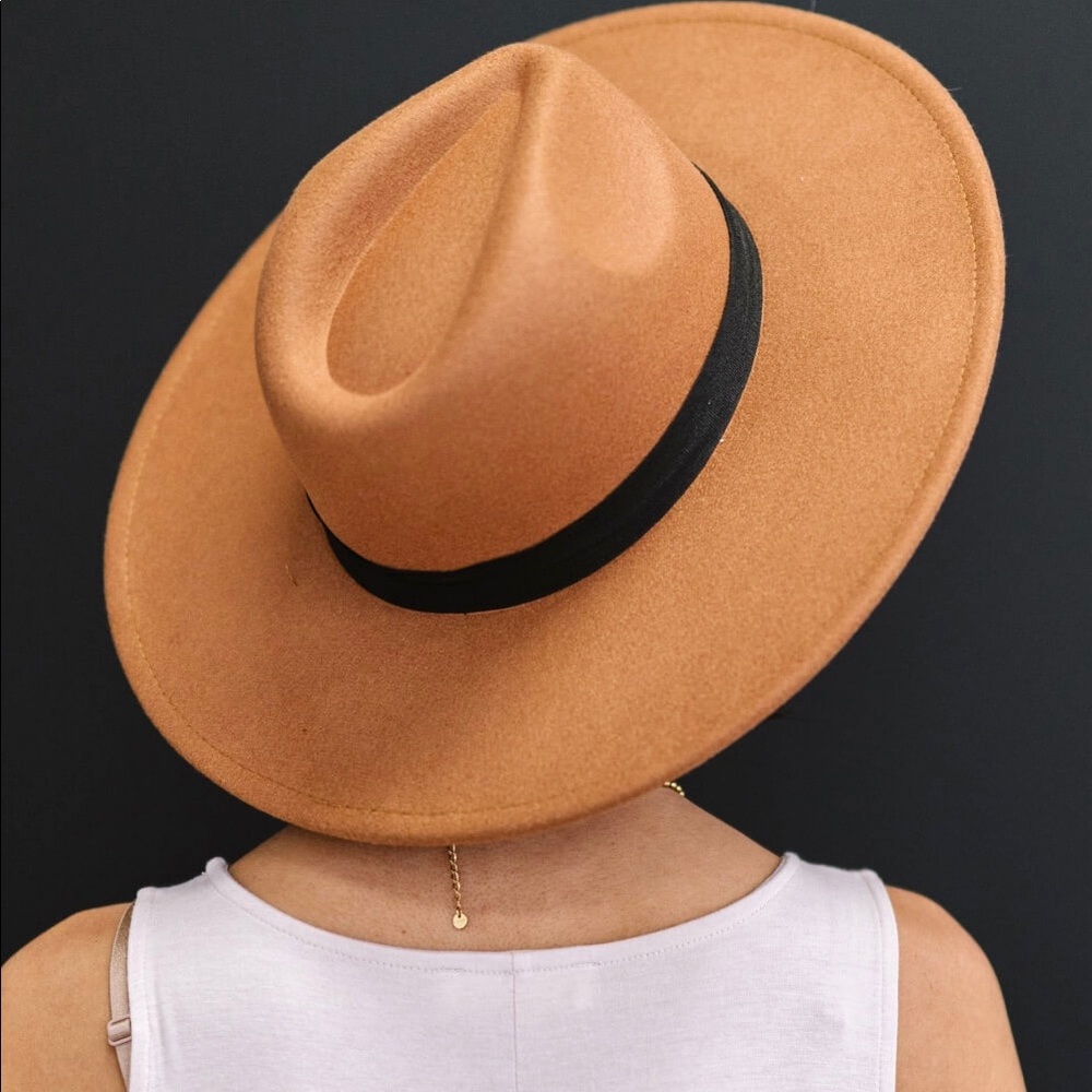 Khaki Ribbon Fedora Hat